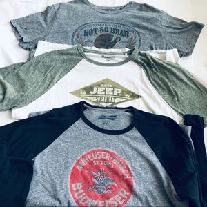 3 Lucky Brand Graphic Tee Jeep Beer Bear XXL